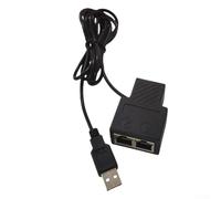 Zilimontt Divisor de cable Ethernet 1 a 2 para divisor de red RJ45 con adaptador de doble puerto para conectar dos dispositivos al router o interruptor simultáneamente, pines chapados en oro y (negro)