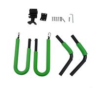 Zilimontt Estante para tabla de surf de bicicleta con protectores de espuma, estante de aluminio para tablas cortas/snowboard para ATV, MTB y bicicletas de carretera (verde)