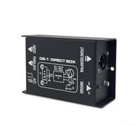 Zilimontt Estéreo DI Box Splitter XLR Sistema de audio de un solo canal Caja de inyección directa para guitarra Bass Altavoces Mezclador Efectos Pedal Estudio de grabación