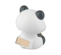 Zilimontt Figura decorativa de panda con la cabeza alimentada por energía solar con panel solar que absorbe la luz, material ABS, diseño cultural de buena suerte, para salpicadero de coche, planta en