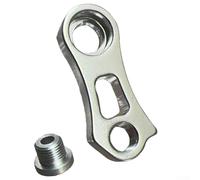 Zilimontt Gancho de extensión de desviador trasero de aleación de aluminio para Sunrace 40T/42T/46T y carretera para perchas de bicicleta, 53 x 36 mm, 18 g, plateado