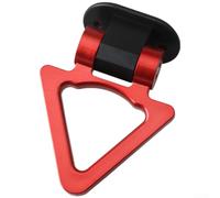 Zilimontt Gancho de remolque triangular para decoración exterior de coche, ABS estilo carreras, gancho decorativo para kit de carrocería de vehículo, compatible con la mayoría de modelos, 18 x 12 x