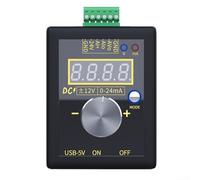 Zilimontt Generador de señal de voltaje digital 4-20mA 0-10V Transmisor de corriente con terminales enchufables | Pantalla HD | Carga USB para depuración de PLC y pruebas eléctricas (con batería)