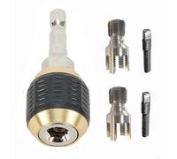 Zilimontt Herramienta de corte de rosca de tubería de agua con vástago hexagonal de 60 mm, acoplamiento rápido para tubos PPR de 20 mm y 25 mm, troquel de rosca interno y externo para proyectos de