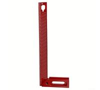 Zilimontt Herramienta de escritura de aluminio con reglas de carpintería en forma de L con marcas grabadas para hacer muebles y proyectos de bricolaje, 300 x 108 mm, rojo