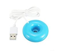 Zilimontt Humidificador portátil de donas con protección de corte de agua y purificador de iones negativos para uso doméstico y de oficina, mini fabricante de niebla alimentado por USB (azul)
