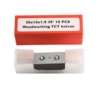 Zilimontt Insertos de corte cuadrados de carburo de 30 x 12 x 1,5 mm, 35 ° para herramienta de torneado de torno de madera, insertos de cabeza cepilladora en espiral, cortador de cepillado de madera