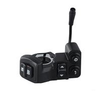 Zilimontt Interruptor de botón de control de scooter eléctrico Kukirin, 6 pines, impermeable, para manubrio de señal de giro, para modelos G2Pro G2ProDB G2Max, negro