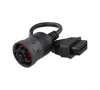 Zilimontt J1939 - Cable adaptador hembra de 9 pines a OBD2 de 16 pines para herramientas de diagnóstico de camiones, compatible con ajuste de alta universalidad