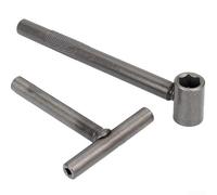 Zilimontt Juego de 2 llaves tipo T con agujeros hexagonales de 3 mm, 3,5 mm, 4 mm cuadrados y 9 mm, 10 mm para válvula de motor de motocicleta, herramienta de ajuste de llave de ajuste de tornillo
