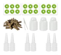 Zilimontt Juego de 30 juegos de plantación con cubiertas de germinación y algodón de siembra para cultivo sin tierra, cestas de cultivo de plástico reutilizables para fresas, tomates, pimientos