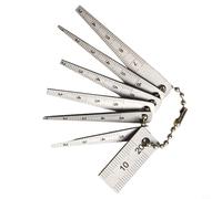 Zilimontt Juego de calibradores de huecos de acero inoxidable, kit de calibre cónico de 7 piezas con reglas pequeñas de 20 mm para medidas de 1-5 mm, 1,5-5,5 mm, 2-6 mm, 2,5-6,5 mm, 1-6 mm, 3-7,5 mm