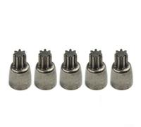 Zilimontt Juego de fundas de engranaje de metal 7T de 7 dientes para motor de llave eléctrica sin escobillas 2106, diámetro del eje de 4,98 mm, piezas de repuesto duraderas para herramientas