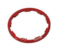 Zilimontt Juego de juntas de aleación de aluminio para casete de bicicleta con arandelas de cuerpo y espaciadores de rueda libre para ajuste de buje en múltiples grosores de 1,0 a 2,5 mm, negro o rojo