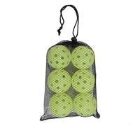 Zilimontt Juego de pelotas de pickleball (paquete de 6) - Pelotas de entrenamiento fluorescentes que brillan en la oscuridad para jugar en interiores y exteriores, 2.8 pulgadas de diámetro, 1 onza