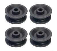 Zilimontt Juego de poleas estacionarias para bicicleta, paquete de 4 poleas de cuerda de tensión de plástico para equipos de fitness, 36 mm de diámetro, color negro, compatible con la mayoría de