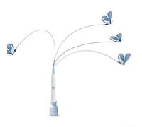 Zilimontt Juguete eléctrico interactivo de mariposa para gatos, varita automática para gatitos con movimiento impredecible para jugar solo, juguete de ejercicio para mascotas para gatos, perros