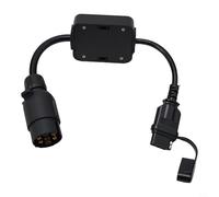 Zilimontt Kit convertidor de luz de remolque plano de 7 pines a 4 vías, redondo, europeo, con cubierta antipolvo. Para conexión de señal de giro de freno de coche, barco, remolque, freno