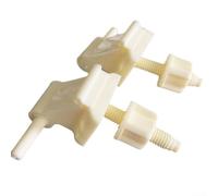 Zilimontt Kit de bisagras de repuesto para asiento de inodoro con plástico y estructura estable diseñado para la instalación utilizando agujeros de tornillo existentes (para blanco lechoso)
