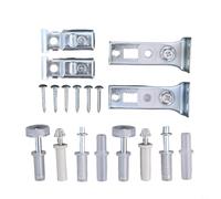 Zilimontt Kit de herrajes para puertas correderas de granero de 2 piezas para puertas de armario plegables modernas, sistema de riel de plástico y metal resistente con pivotes de deslizamiento suave y