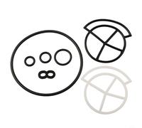 Zilimontt Kit de junta descalcificadora de agua compatible con 7129716 para 5 sistemas de tapa de tornillo, incluye anillo de forma especial, accesorio cilíndrico, lubricante, blanco y negro