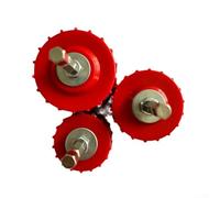 Zilimontt Kit de limpieza de tuberías de cobre de 3/9 piezas para tubos de 3/4 pulgadas, compatible con taladro eléctrico de 1/4 pulgadas, limpiador de cepillo de tubo hexagonal para preparación de