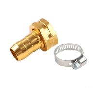 Zilimontt Kit de reparación de extremo de manguera de jardín de 3/4 pulgadas con abrazadera de acero inoxidable, conector macho hembra de aluminio para pulverizadores de agua y equipos al aire libre