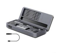 Zilimontt Kit de soldador HS-02, soldador portátil inteligente, control de temperatura 100-450 ℃, pantalla IPS, adaptador para DC9-24V 100W (HS-02B alto)