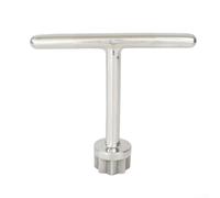 Zilimontt Llave de acero inoxidable con patrón de estrella con mango en T para placa de cubierta, rellenos de cubierta y cabrestantes, herramienta portátil y versátil para velero, herramientas