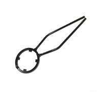 Zilimontt Llave de acero para abrir tapas de cubo para tambores y contenedores de agua de 20 a 25 L, a prueba de óxido y herramienta de apriete de cubierta con 32 x 9,2 cm (negro)