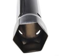 Zilimontt Llave de grifo de acero inoxidable y herramienta de llave de tubo para instalaciones de fontanería con trinquete de par de enchufe, compatible con coladores de fregadero y topes de ángulo