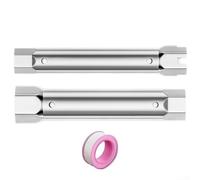 Zilimontt Llave de tubo ajustable para instalación de fregadero y drenaje, herramienta de fontanería de doble cabeza de 23-27 mm y 34-40 mm, llave de trinquete de acero con diseño hueco para grifo (23
