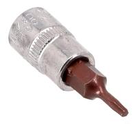 Zilimontt Llave de vaso Torx de 1/4 pulgadas, acero al cromo vanadio, vástago hexagonal T8-T40 para herramientas manuales, fábrica, taller de reparación, mobiliario y mantenimiento (T8)