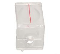Zilimontt Lupa deflector con línea de posicionamiento roja para regla de sierra de mesa deslizante y máquina de carpintería, lente de plástico transparente o roja compatible con (25 mm, 1 agujero)
