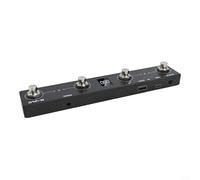 Zilimontt M-VAVE Chocolate Plus para controlador de interruptor de pie MIDI con 4 botones programables compatible con USB, placa de pedal inalámbrica para músicos, equipo de rendimiento, negro y
