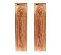 Zilimontt Macetas de pared de madera, juego de 2 unidades, soporte vertical para interiores, maceta de madera colgante que ahorra espacio, 30 x 4 x 7 cm, madera natural para pequeñas
