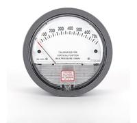 Zilimontt Medidor de presión diferencial analógico Barómetro Manómetro de aluminio Medidor de aire antivibración para sala limpia para HVAC Fábrica farmacéutica 0-30 a 0-750 Pa Gris (0-750pa)