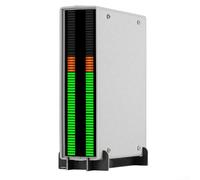 Zilimontt Medidor digital VU de nivel de sonido RGB Analizador de espectro musical LED de 56 bits con entrada de línea de micrófono para salida RCA para pantalla de monitoreo de nivel de audio