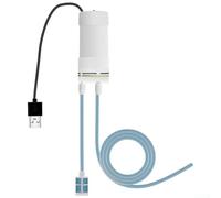 Zilimontt Mini bomba de agua eléctrica 5V2A autocebante alimentado por USB bomba de vacío con tubo de 6 mm, para bombeo de acuario en el hogar, jardín, caudal 4L/min (5 metros)