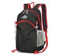 Zilimontt Mochila de senderismo ligera y plegable de 20 L para viajes al aire libre, camping, ciclismo y escuela, mochila ultraligera de nailon Ripstop resistente al agua con bolsillo para laptop