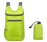 Zilimontt Mochila de senderismo plegable impermeable de 10 L, ligera, plegable, con tela de poliéster resistente al desgarro, para camping, senderismo, excursiones de un día y al aire libre (verde)