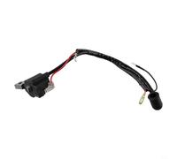 Zilimontt Módulo de bobina de encendido de 2 cables para desbrozadora de motor de 4 tiempos con orificio de montaje de 33 mm, longitud de cable negro, 25 cm, compatible con motosierras