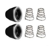 Zilimontt Muelles de liberación rápida y tuercas M5 para pernos de eje de rueda de bicicleta, acero inoxidable 304, aluminio antideslizante, piezas de repuesto para bujes de ciclismo, juego de 4