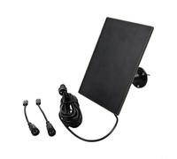 Zilimontt Panel solar para cámara de caza, fuente de alimentación de 6000 mAh, batería integrada con puerto tipo C IP66, kit de montaje impermeable para cámaras de sendero de vida silvestre, seguridad