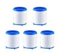 Zilimontt Paquete de 5 más de 10 elementos filtrantes purificadores de agua para cabezales de ducha, algodón mineralizado y bola de óxido PP para eliminar la arena dual más impurezas, sin herramientas