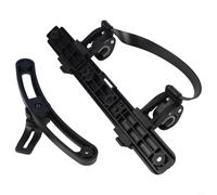 Zilimontt Para la hebilla de gancho de alforja de bicicleta PA66+GF Kit de hardware de repuesto para soporte de montaje de bolsa lateral Ganchos inferiores superiores ajustables negro para accesorios