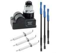 Zilimontt Para TS-IG3007 Kit de encendido de repuesto para parrilla Memphis 4 en 1, cables de electrodo montados, electrodos de encendido de cerámica, incluye 3 cables y 3 electrodos,