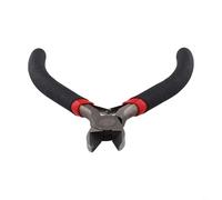 Zilimontt Pequeños alicates de punta plana doblada para hacer joyas, herramienta de mano de corte lateral redondo con mango ergonómico, mini cortador de alambre de 4 pulgadas, alicates para