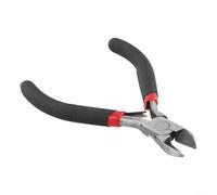 Zilimontt Pequeños alicates de punta plana doblada para hacer joyas, herramienta de mano de corte lateral redondo con mango ergonómico, mini cortador de alambre de 4 pulgadas, alicates para