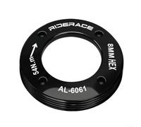 Zilimontt Perno de aluminio para cigüeñal de bicicleta y bielas BB30 - Cubierta de brazo de manivela autoextraíble M30 mm, negro, 5 g